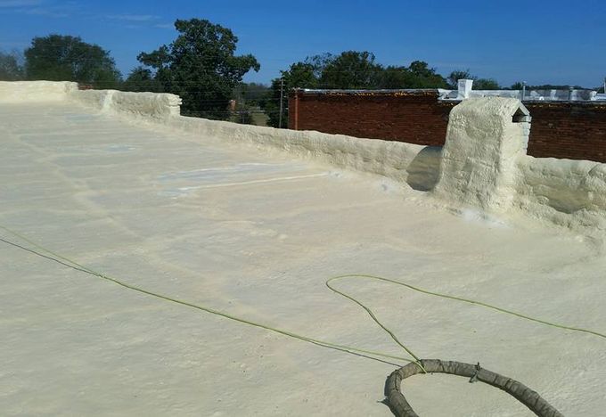 Foamed roof